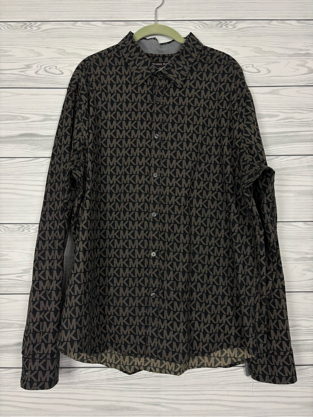 MICHAEL KORS Slim fit men’s logo button down shirt size XXL